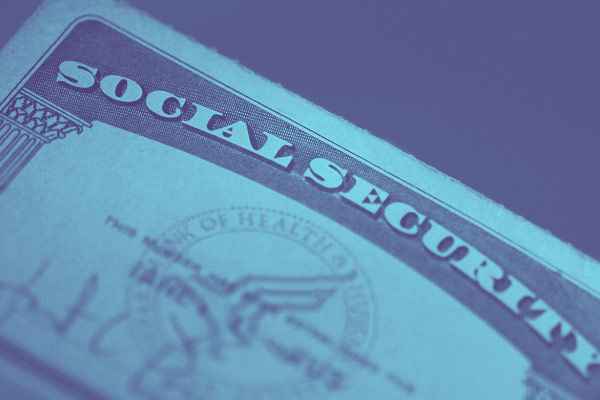 blue tinted social security card